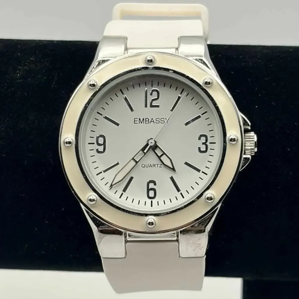 Silver & White Embassy Men’s Watch